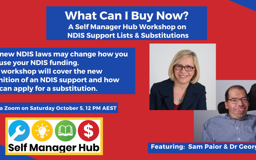 What Can I Buy Now?  A Self Manager Hub Workshop – 5 October 2024